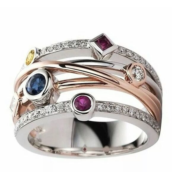 925 TOSEGOLD ETERNITY WEDDING BAND